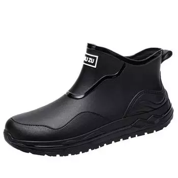 Urban Chelsea Classic Black Rain Boots Rider Rain Shoes Rubber Shoes Express Commuter Shoes Fishing Shoes Non-slip Water Shoes 39