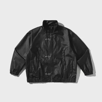 Urban Fanpin 2024 Осень Мужская Высококачественная Ретро Кожаная Мотоциклетная Куртка M чёрный