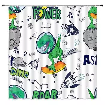 Urban Graffiti Skateboarder Shower Curtain,Waterproof Fabric with Bold Street Art for Trendy Bathroom Decor,Perfect for Hipsters W90XH180cm