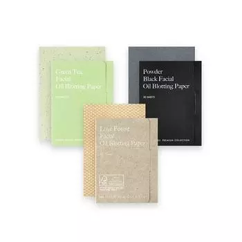 URBAN LEAVES Промокательная бумага с маслом для лица, набор 3 типов, 220 листов