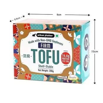 Urban Platter Фирменный тофу, 200 г (Хранение при комнатной температуре | Высокое содержание белка | Без консервантов | СОЕВЫЙ ПАНИР | Идеально на растительной основе)