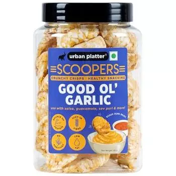 Urban Platter Scoopers Good Ol Garlic, 80 г (Чипсы из воздушного риса и кукурузы)