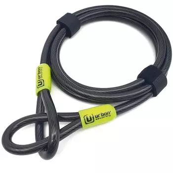 Urban UR462L URBAN UR462L Универсальный гибкий стальной трос безопасности для велосипеда или скутера 10 мм двойная петля для фиксации многофункционального колеса седла велосипеда