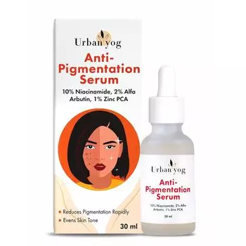 Urban Yog Anti-Pigmentation Serum with 10% Niacinamide 1% Zinc PCA | Face Serum for Acne-Prone Skin & Acne Marks| Anti-aging serum | 30 ml 30ml