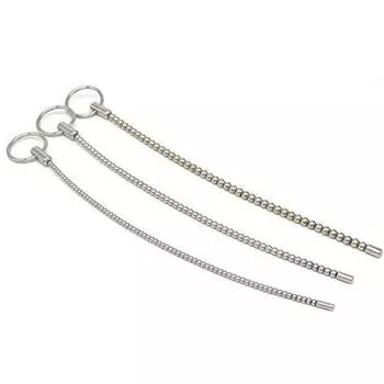 Уретральная пробка Tibemi Уретральный буж Пенис-заглушка Уретральное расширение Уретральная мастурбация Буж из нержавеющей стали Удлиненная пробка для члена Тип бусины с