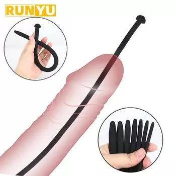 Уретральные игрушки Силиконовый уретральный катетер Расширитель Пенис-заглушка Стимулятор Вставка Взрослые секс-игрушки для мужчин 3.5mm