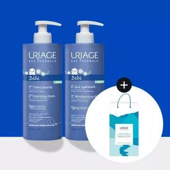 Uriage Baby Gift Plan Bebe Premier Les Lotions 500 мл + очищающее средство Bebe Cr Me Lavante 500 мл