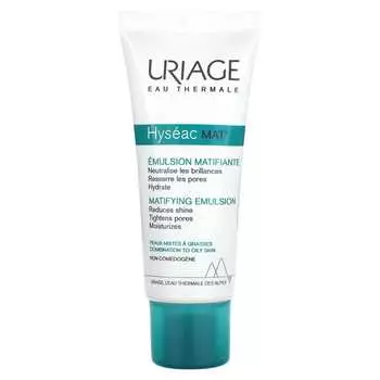 Uriage, Hysac Matte, матирующая эмульсия для комбинированной и жирной кожи, 1,35 жидких унций (40 мл)