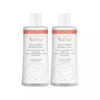 Uriage Мицеллярное очищающее средство для чувствительной кожи Double Special 500 мл+500 мл, 500 мл, 2 шт.