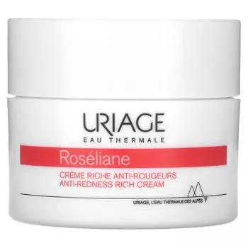 Uriage, roseliane, anti-redness rich cream, 1.7 fl oz (50 ml)