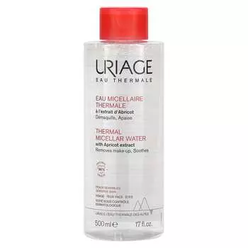 Uriage, Термальная мицеллярная вода с экстрактом абрикоса, для чувствительной кожи, 17 жидких унций (500 мл)