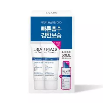 Uriage Удаление волос для лица Double Special (40мл+40мл+Тонер для депиляции 50мл бесплатно), Корейская косметика