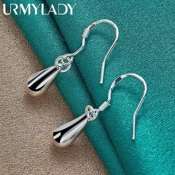 URMYLADY изысканные серьги-капли из стерлингового серебра 925 пробы с каплями воды для женщин, модные очаровательные ювелирные изделия для свадебной вечеринки ME019