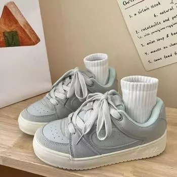 Уродливые милые туфли Bread Shoes для женщин, весна и осень, новинка, модные белые туфли на платформе, универсальные повседневные туфли для сноуборда 35 белый