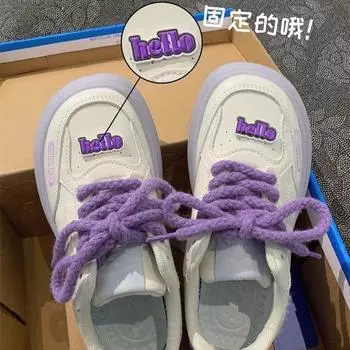 Уродливые милые женские туфли таро фиолетовые кроссовки женские 2024 новые шикарные туфли на платформе большая голова ниша оригинальные весна и осень 35 фиолетовый