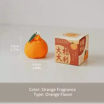Уродливые оранжевые свечи для ароматерапии, реалистичные фрукты, подарки на свадьбу, модные реквизиты для фотосъемки, подарки для гостей, украшения для рабочего стола