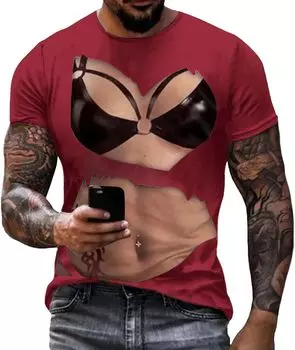 Уродливые рождественские футболки для мужчин, модная рубашка с круглым вырезом и коротким рукавом, 3D-принт, рождественская футболка, мужские забавные футболки, футболка с юмором для взрослых S