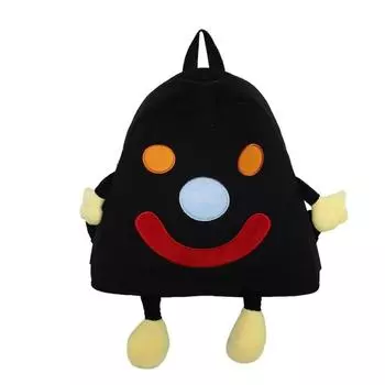 Уродливый и забавный холщовый рюкзак, милый мультяшный клоун, нишевая сумка для девочек, большая вместимость 33*33*8cm белый