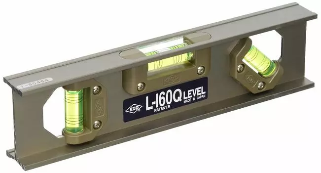 Уровень алюминиевый типа KOD с двутавровой балкой 45 градусов L-160Q-230 серый