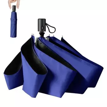 уровень блокировки света или более УФ-излучения тепла как для солнца, так и для складывания УФ-теплового удара солнца складной автоматический чехол для хранения подарок подарок [сертифицировано JIS, тёмно-синий