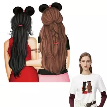 A Level Моющиеся термотрансферные заплатки, наклейки на футболки и джинсы для девочек, новые заплатки на одежде, своими руками 5.8x7cm