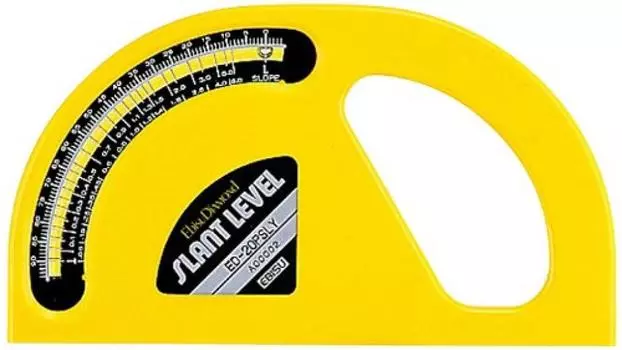 Уровень наклонный Ebisu с магнитом желтый ED-20PSLMY