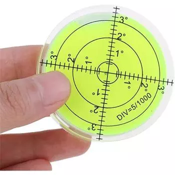Уровень пузырьковый 60x12 мм, градусная разметка, круглый уровень, круглые уровни, инструменты для измерения пузырьков желто-зеленый