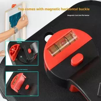 Уровень с пузырьками, высокая точность, регулировка, портативный многофункциональный