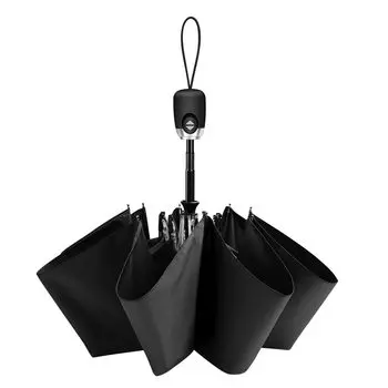 Уровень защиты от УФ-излучения полностью тепловой автоматический складной складной УФ ветер вода подходит как для солнца, так и для удобного зонтика, сверхлегкий, 99,99%, чёрный