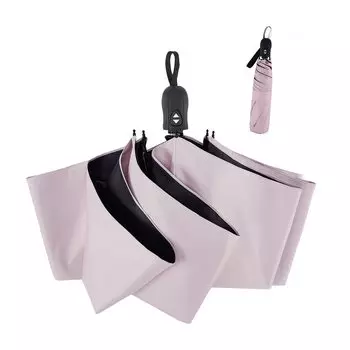 Уровень защиты от ультрафиолета полностью тепловой автоматический складной складной УФ ветер вода подходит как для солнца, так и для удобного дневного зонтика, сверхлегкий, розовый