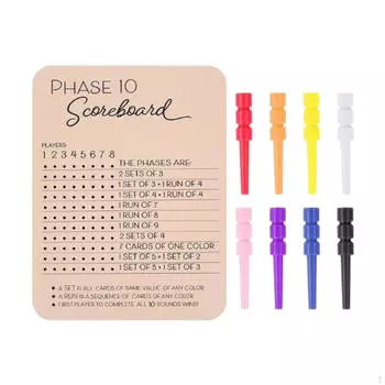 Уровни 10 Доска для подсчета очков Семейные игры Портативные карточные игры Таблица подсчета очков