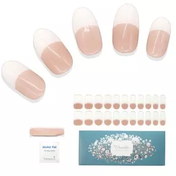 Ururila Gel Nail Seal Nail Sticker Hardening Type Just Stick Self Nail White French Ururila x Nude (024.Белый французский)