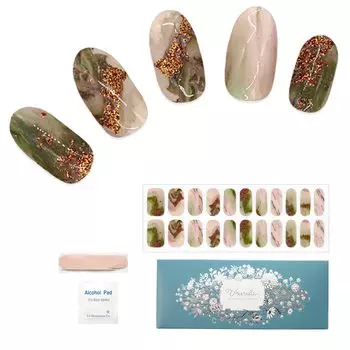 Ururila Gel Nail Seal Nail Sticker Harding Type Just Stick Self Nail Green Ururila (020.Моэми-МОЭМИ-)