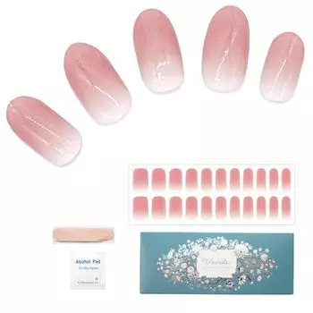 Ururila Гелевые наклейки для ногтей Наклейки для ногтей Тип упрочнения Just Stick Self Nail Pink Ururila розовые с мелкими жемчужинами x (026.Тускло-ясный)