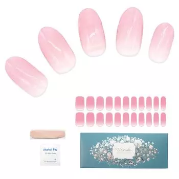 Ururila Гелевые наклейки для ногтей Наклейки для ногтей Тип затвердевания Просто приклейте Самоклеящиеся ногти Розовый Ururila Светло-розовый x (001. чистый)