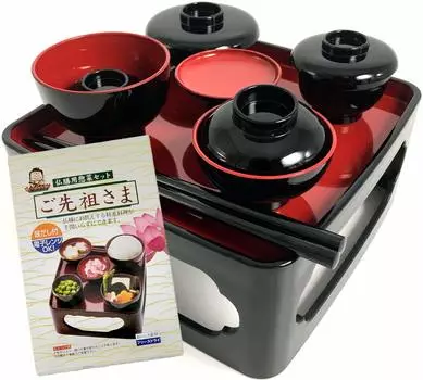 Urushi Products Ancestors Freeze Dried Buddha Bowl дюймовый набор черный 5.5 (Внутренний Вермилион)