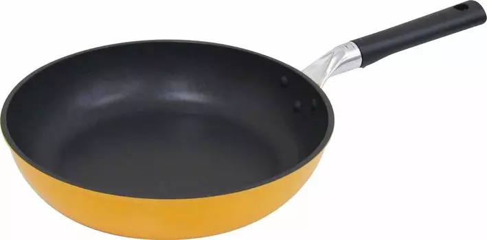 Urushiyama Metal Industry Frying 26 Теплопроводность и даже Вкусный Тефлон Классика Для использования с газом Изготовлено из алюминия, изготовлено вручную опытными специалистами PFOA Сковорода, жёлтый