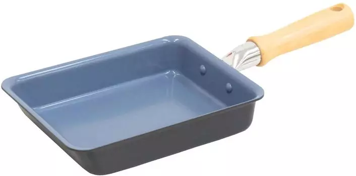 Urushiyama Metal Industry Omelet Made in Ceramic Lightweight Aluminum for Excellent Heat Stylish Dark Seraphim Pan, 19x14cm, Japan, Heat-Resistant серый