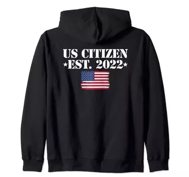 US Citizen Est 2022 US Citizenship Zip Parka чёрный