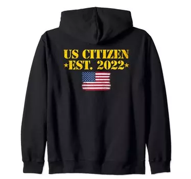 US Citizen Est 2022 US Citizenship Zip Parka чёрный