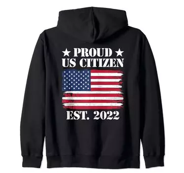 US Citizen Est 2022 US Citizenship Zip Parka чёрный