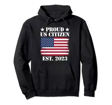 US Citizen Est 2023 US Citizenship Hoodie