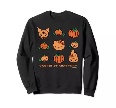 US Design Sanrio Characters Pumpkin Sweatshirt [Halloween Special] чёрный