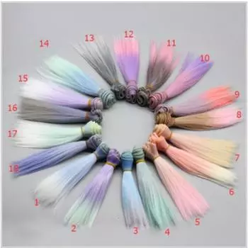 Us Doll Salon Шиньон 15 см Прямые волосы Высокотемпературный шелковый шиньон 1