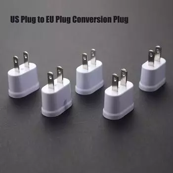 Us Plug To Eu Plug Round And Flat Dual-Purpose Conversion Plug Converter Socket