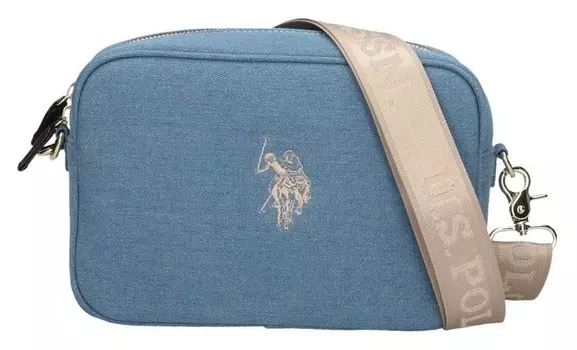US Polo Assun Shoulder Bag, Cotton, Women s [Product Code] синий