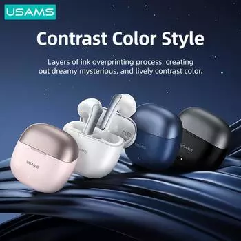 USAMS TWS Беспроводные Bluetooth 5.1 наушники с сенсорным управлением 3D стереогарнитура 300 мАч с микрофоном спортивные наушники водонепроницаемые наушники