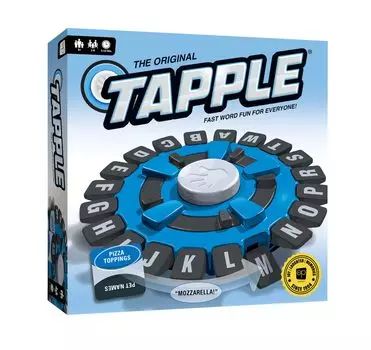 USAopoly TAPPLE Word Game Динамичная семейная настольная игра Выберите категорию и соревнуйтесь с таймером, чтобы стать последним выжившим игроком Идеальное обучение