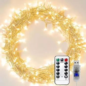 USB12M100LED Шаровая гирлянда Светильники Сказочная гирлянда Уличная лампа Домашняя комната Рождественский праздник Свадьба Вечеринка Огни Украшения