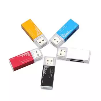 USB2.0 для TF/SD/M2/MS флэш-накопитель устройство чтения карт памяти адаптер устройства чтения карт памяти устройство чтения карт памяти синий